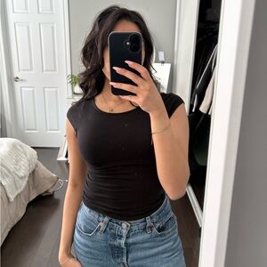 Garage Open Back Short Sleeve Top